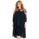  Rochie Plus Size Flora Neagră 1