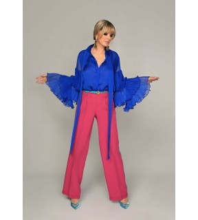Pantalon fucsia cu vipuşcă