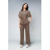 Pantalon de trening din bumbac gri cu croi larg