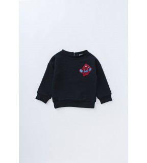 Bluză din bumbac flauşat cu broderie SPIDERMAN pentru bebeluşi, băieţi