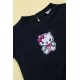  Bluză din bumbac flauşat cu broderie Hello Kitty pentru fete 2