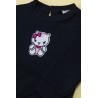 Bluză din bumbac flauşat cu broderie Hello Kitty pentru fete