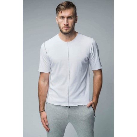 Tricou din tricot cu cusături contrastante