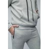 Pantaloni jogger din bumbac flauşat cu buzunare cu fermoar