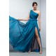  Rochie Lady din voal cu bust fronsat pe un umăr 4