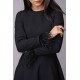  Rochie Ora cu fustă cloş şi manşete accesorizate cu pene 4