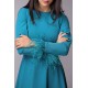  Rochie Ora cu fustă cloş şi manşete accesorizate cu pene 7