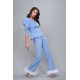  Compleu din stofă cu top asimetric și peplum și pantalon Siona 4